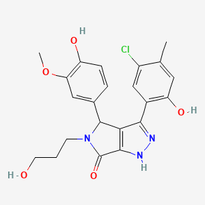 3-(5-chloro-2-hydroxy-4-methylphenyl)-4-(4-hydroxy-3-methoxyphenyl)-5-(3-hydroxypropyl)-4,5-dihydropyrrolo[3,4-c]pyrazol-6(2H)-one