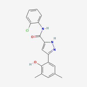 N-(2-chlorophenyl)-5-(2-hydroxy-3,5-dimethylphenyl)-1H-pyrazole-3-carboxamide