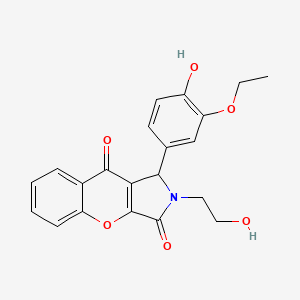 1-(3-Ethoxy-4-hydroxyphenyl)-2-(2-hydroxyethyl)-1,2-dihydrochromeno[2,3-c]pyrrole-3,9-dione