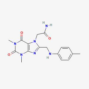 2-(1,3-dimethyl-8-{[(4-methylphenyl)amino]methyl}-2,6-dioxo-1,2,3,6-tetrahydro-7H-purin-7-yl)acetamide