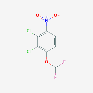 molecular formula C7H3Cl2F2NO3 B1410392 1,2-Dichloro-3-difluoromethoxy-6-nitrobenzene CAS No. 1803806-60-1