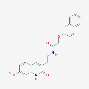 N-(2-(7-methoxy-2-oxo-1,2-dihydroquinolin-3-yl)ethyl)-2-(naphthalen-2-yloxy)acetamide