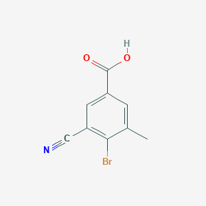 molecular formula C9H6BrNO2 B1410398 4-Bromo-3-cyano-5-methylbenzoic acid CAS No. 1805189-00-7