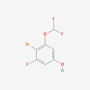 molecular formula C7H4BrF3O2 B1410400 4-Bromo-3-difluoromethoxy-5-fluorophenol CAS No. 1805525-76-1