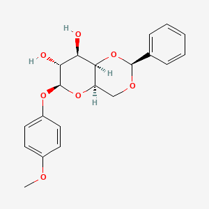 molecular formula C20H22O7 B14104022 (2S,4aR,6S,7R,8R,8aR)-6-(4-methoxyphenoxy)-2-phenyl-4,4a,6,7,8,8a-hexahydropyrano[3,2-d][1,3]dioxine-7,8-diol 