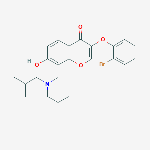 8-{[bis(2-methylpropyl)amino]methyl}-3-(2-bromophenoxy)-7-hydroxy-4H-chromen-4-one