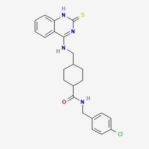 N-(4-chlorobenzyl)-4-(((2-thioxo-1,2-dihydroquinazolin-4-yl)amino)methyl)cyclohexanecarboxamide