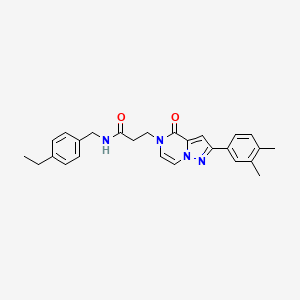 3-[2-(3,4-dimethylphenyl)-4-oxopyrazolo[1,5-a]pyrazin-5(4H)-yl]-N-(4-ethylbenzyl)propanamide