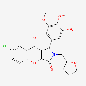 7-Chloro-2-(tetrahydrofuran-2-ylmethyl)-1-(3,4,5-trimethoxyphenyl)-1,2-dihydrochromeno[2,3-c]pyrrole-3,9-dione