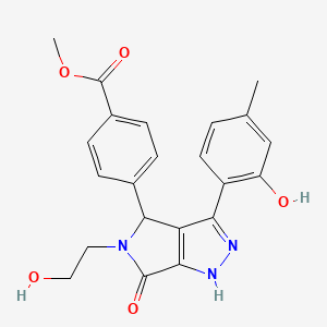 Methyl 4-[5-(2-hydroxyethyl)-3-(2-hydroxy-4-methylphenyl)-6-oxo-1,4,5,6-tetrahydropyrrolo[3,4-c]pyrazol-4-yl]benzoate