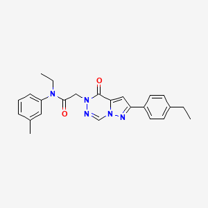 molecular formula C24H25N5O2 B14104108 N-ethyl-2-[2-(4-ethylphenyl)-4-oxopyrazolo[1,5-d][1,2,4]triazin-5(4H)-yl]-N-(3-methylphenyl)acetamide 