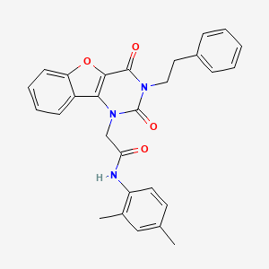 N-(2,4-dimethylphenyl)-2-[2,4-dioxo-3-(2-phenylethyl)-3,4-dihydro[1]benzofuro[3,2-d]pyrimidin-1(2H)-yl]acetamide