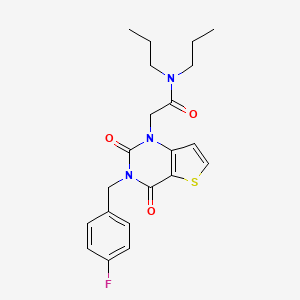 2-(3-(4-fluorobenzyl)-2,4-dioxo-3,4-dihydrothieno[3,2-d]pyrimidin-1(2H)-yl)-N,N-dipropylacetamide