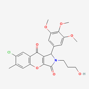 7-Chloro-2-(3-hydroxypropyl)-6-methyl-1-(3,4,5-trimethoxyphenyl)-1,2-dihydrochromeno[2,3-c]pyrrole-3,9-dione