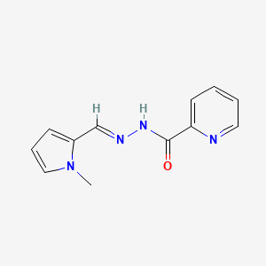 molecular formula C12H12N4O B14104173 N'-[(E)-(1-methyl-1H-pyrrol-2-yl)methylidene]pyridine-2-carbohydrazide 