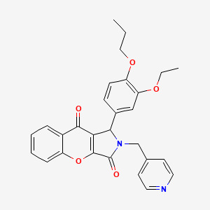 1-(3-Ethoxy-4-propoxyphenyl)-2-(pyridin-4-ylmethyl)-1,2-dihydrochromeno[2,3-c]pyrrole-3,9-dione