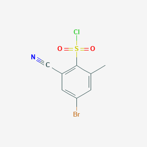 molecular formula C8H5BrClNO2S B1410420 4-Bromo-2-cyano-6-methylbenzenesulfonyl chloride CAS No. 1806060-44-5