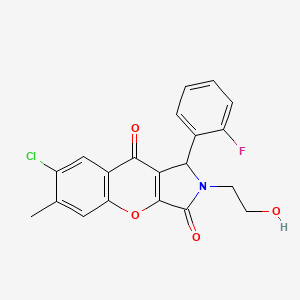 7-Chloro-1-(2-fluorophenyl)-2-(2-hydroxyethyl)-6-methyl-1,2-dihydrochromeno[2,3-c]pyrrole-3,9-dione