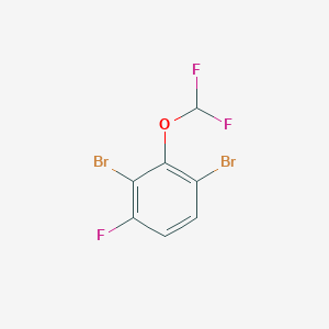 molecular formula C7H3Br2F3O B1410424 1,3-Dibromo-2-difluoromethoxy-4-fluorobenzene CAS No. 1806271-76-0