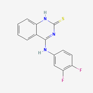 molecular formula C14H9F2N3S B14104250 4-((3,4-difluorophenyl)amino)quinazoline-2(1H)-thione 