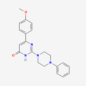 6-(4-methoxyphenyl)-2-(4-phenylpiperazin-1-yl)pyrimidin-4(3H)-one