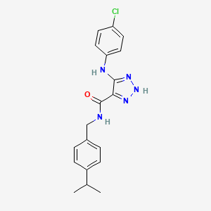 molecular formula C19H20ClN5O B14104258 5-[(4-chlorophenyl)amino]-N-[4-(propan-2-yl)benzyl]-1H-1,2,3-triazole-4-carboxamide 