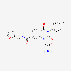 1-(carbamoylmethyl)-N-[(furan-2-yl)methyl]-3-(4-methylphenyl)-2,4-dioxo-1,2,3,4-tetrahydroquinazoline-7-carboxamide