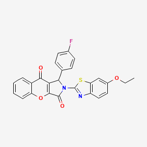 2-(6-Ethoxy-1,3-benzothiazol-2-yl)-1-(4-fluorophenyl)-1,2-dihydrochromeno[2,3-c]pyrrole-3,9-dione