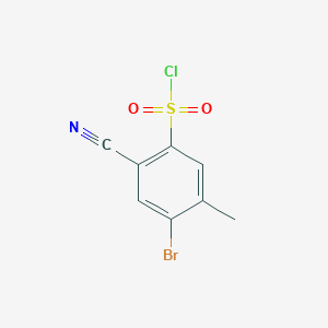 molecular formula C8H5BrClNO2S B1410429 4-Bromo-2-cyano-5-methylbenzenesulfonyl chloride CAS No. 1805188-81-1
