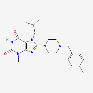 7-isobutyl-3-methyl-8-(4-(4-methylbenzyl)piperazin-1-yl)-1H-purine-2,6(3H,7H)-dione