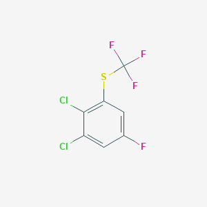 molecular formula C7H2Cl2F4S B1410433 1,2-Dichloro-5-fluoro-3-(trifluoromethylthio)benzene CAS No. 1803789-22-1