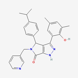 3-(2-hydroxy-3,5-dimethylphenyl)-4-[4-(propan-2-yl)phenyl]-5-(pyridin-3-ylmethyl)-4,5-dihydropyrrolo[3,4-c]pyrazol-6(2H)-one