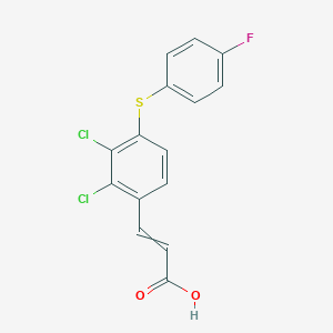 3-[2,3-Dichloro-4-(4-fluorophenyl)sulfanylphenyl]prop-2-enoic acid