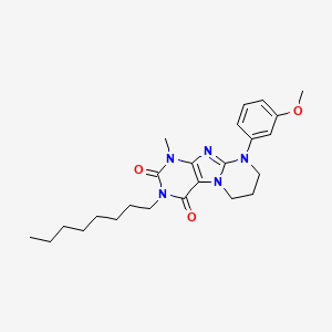 9-(3-methoxyphenyl)-1-methyl-3-octyl-7,8-dihydro-6H-purino[7,8-a]pyrimidine-2,4-dione