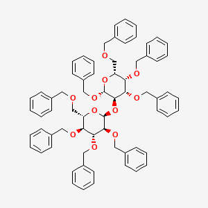 Bn(-2)[Bn(-3)][Bn(-4)][Bn(-6)]L-Glc(a1-2)[Bn(-3)][Bn(-4)][Bn(-6)]Gal(b)-O-Bn