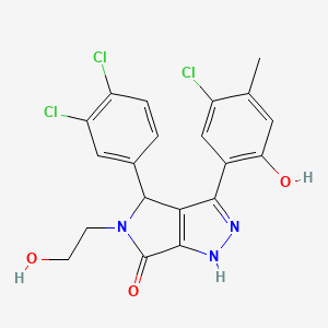 3-(5-chloro-2-hydroxy-4-methylphenyl)-4-(3,4-dichlorophenyl)-5-(2-hydroxyethyl)-4,5-dihydropyrrolo[3,4-c]pyrazol-6(2H)-one