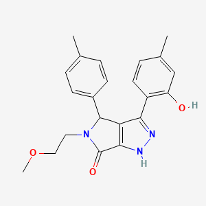 3-(2-hydroxy-4-methylphenyl)-5-(2-methoxyethyl)-4-(4-methylphenyl)-4,5-dihydropyrrolo[3,4-c]pyrazol-6(1H)-one