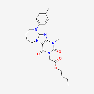 Butyl 2-[1-methyl-10-(4-methylphenyl)-2,4-dioxo-6,7,8,9-tetrahydropurino[7,8-a][1,3]diazepin-3-yl]acetate