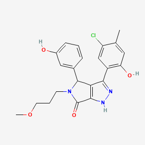 3-(5-chloro-2-hydroxy-4-methylphenyl)-4-(3-hydroxyphenyl)-5-(3-methoxypropyl)-4,5-dihydropyrrolo[3,4-c]pyrazol-6(2H)-one