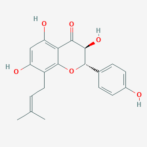 molecular formula C20H20O6 B14104419 (2S,3S)-3,5,7-Trihydroxy-2-(4-hydroxyphenyl)-8-(3-methylbut-2-enyl)-2,3-dihydrochromen-4-one 