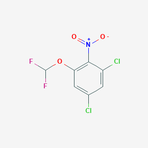 molecular formula C7H3Cl2F2NO3 B1410442 1,5-Dichloro-3-difluoromethoxy-2-nitrobenzene CAS No. 1807060-37-2