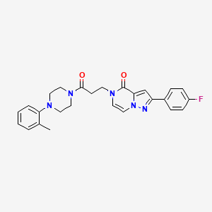 2-(4-fluorophenyl)-5-{3-[4-(2-methylphenyl)piperazin-1-yl]-3-oxopropyl}pyrazolo[1,5-a]pyrazin-4(5H)-one