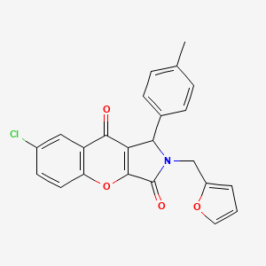 7-Chloro-2-(furan-2-ylmethyl)-1-(4-methylphenyl)-1,2-dihydrochromeno[2,3-c]pyrrole-3,9-dione