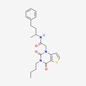 2-(3-butyl-2,4-dioxo-3,4-dihydrothieno[3,2-d]pyrimidin-1(2H)-yl)-N-(4-phenylbutan-2-yl)acetamide