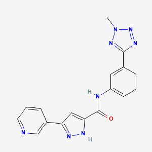 N-[3-(2-methyl-2H-tetrazol-5-yl)phenyl]-5-(pyridin-3-yl)-1H-pyrazole-3-carboxamide