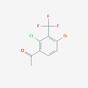 molecular formula C9H5BrClF3O B1410447 4'-Bromo-2'-chloro-3'-(trifluoromethyl)acetophenone CAS No. 1805585-04-9
