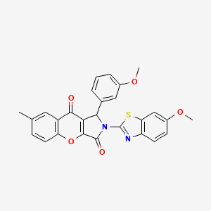 2-(6-Methoxy-1,3-benzothiazol-2-yl)-1-(3-methoxyphenyl)-7-methyl-1,2-dihydrochromeno[2,3-c]pyrrole-3,9-dione