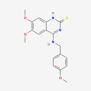 6,7-dimethoxy-4-[(4-methoxybenzyl)amino]quinazoline-2(1H)-thione