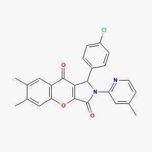 1-(4-Chlorophenyl)-6,7-dimethyl-2-(4-methylpyridin-2-yl)-1,2-dihydrochromeno[2,3-c]pyrrole-3,9-dione