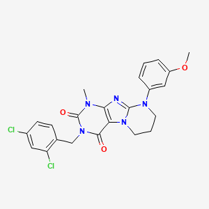 3-[(2,4-dichlorophenyl)methyl]-9-(3-methoxyphenyl)-1-methyl-7,8-dihydro-6H-purino[7,8-a]pyrimidine-2,4-dione